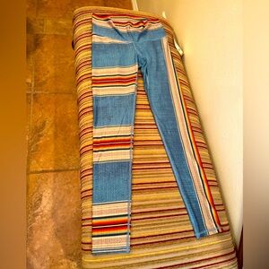 NEW Niyama Sol "SERAPE" Blue and Multicolor Striped Leggings